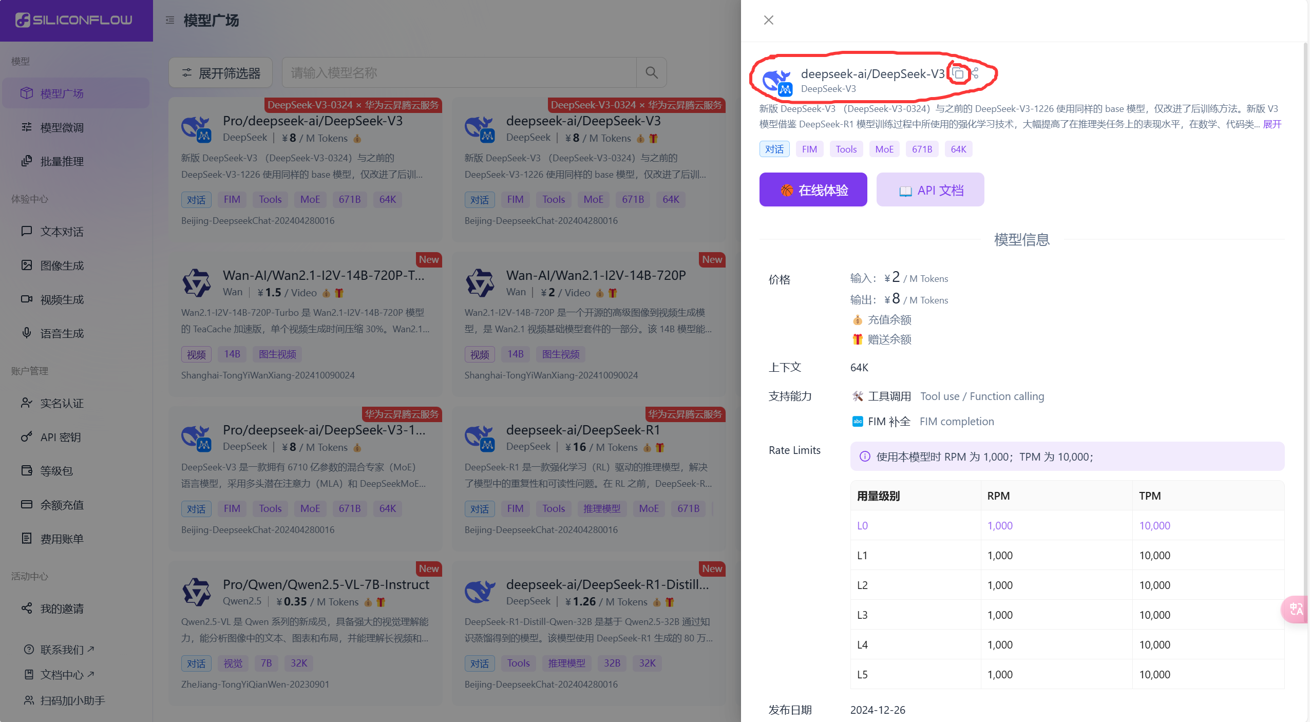 SiliconFlow 模型